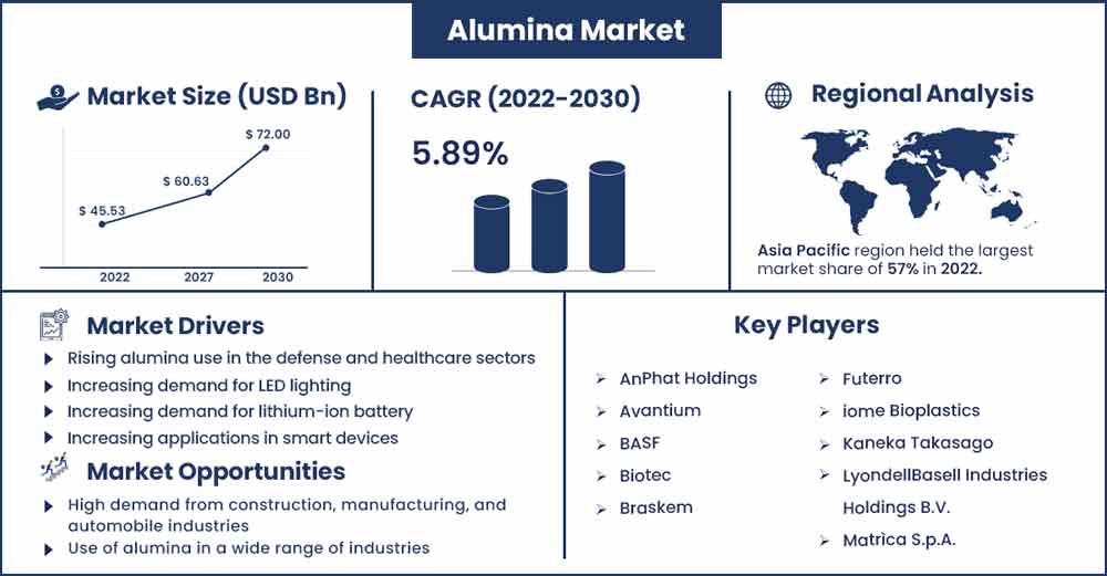 Alumina Market Size and Growth Rate From 2022 To 2030