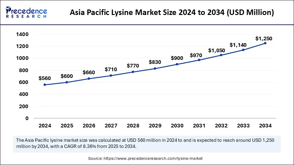 Asia Pacific Lysine Market Size 2025 to 2034