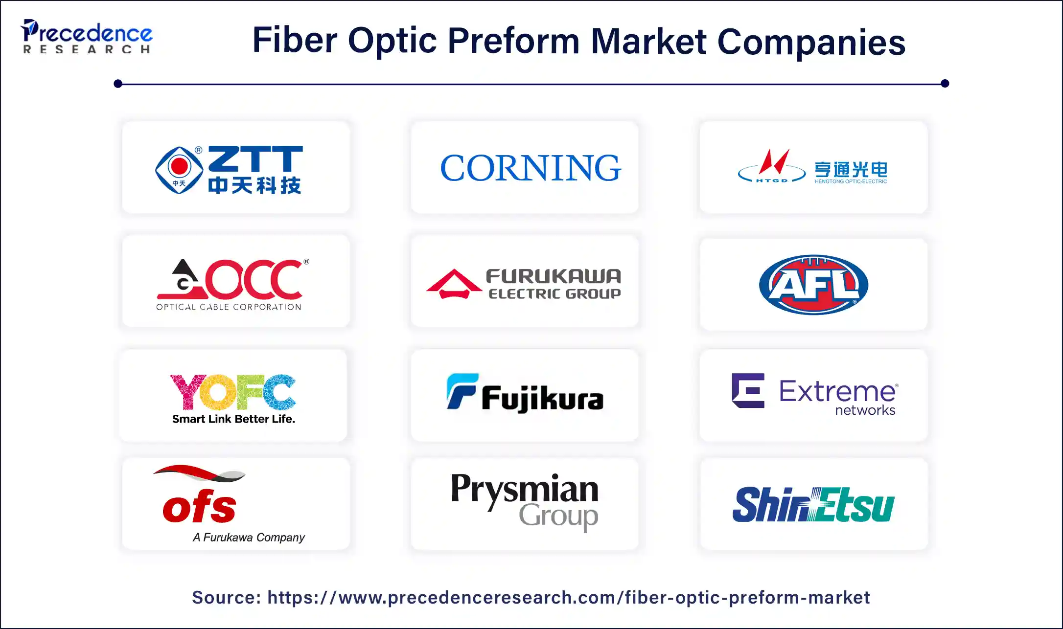 Fiber Optic Preform Market Companies