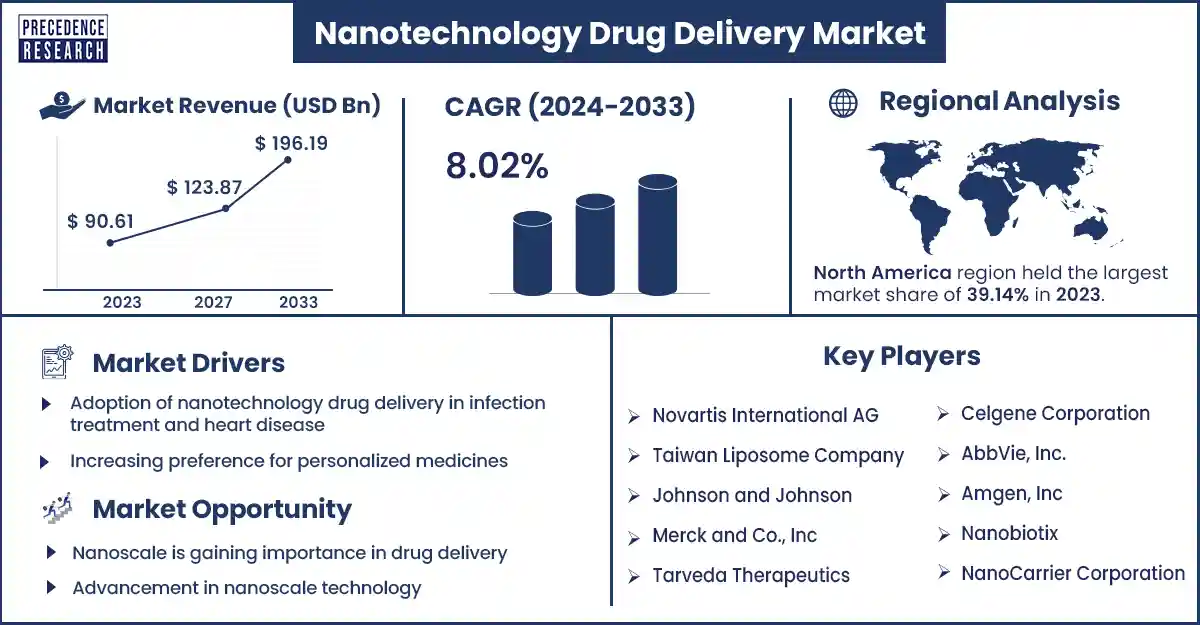 Nanotechnology Drug Delivery Market Revenue and Growth Rate From 2024 to 2033