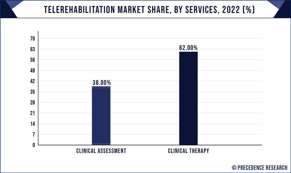 Telerehabilitation Market Share, By Services, 2022 (%)
